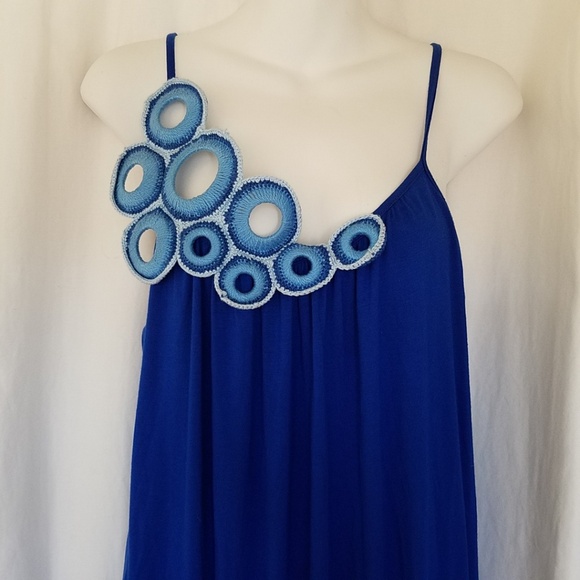 IODICE "Thuant"Royal Blue Crochet Dress - Picture 4 of 6